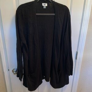 Plus Size Black Cardigan